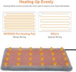 INVENHO Heated Cat Bed, Waterproof Adjustable Temperature Dog Cat Heating Pad wi... - Image 3