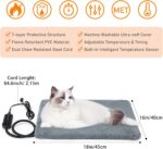INVENHO Heated Cat Bed, Waterproof Adjustable Temperature Dog Cat Heating Pad wi... - Image 6