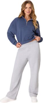 Hanes Women's Sweatpants, EcoSmart Fleece Pants, Pocketless Open-Bottom Sweatpan... - Image 5