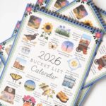 Bucket List Calendar 2026 – 12-Month Wall Calendar with Illustrated Pages and St... - Image 6