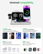 Acer 7-in-1 Wireless Charging Station with LED Clock - 30W Fast Wireless Charger... - Image 4