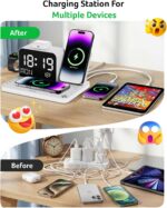 Acer 7-in-1 Wireless Charging Station with LED Clock - 30W Fast Wireless Charger... - Image 5