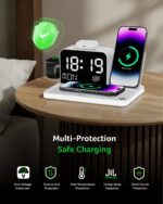 Acer 7-in-1 Wireless Charging Station with LED Clock - 30W Fast Wireless Charger... - Image 6