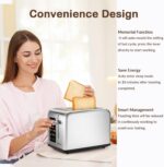Mecity 2 Slice Toaster Touch Screen 1.5" Wide Slot, Stainless Steel Smart Bread ... - Image 6