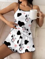 Ekouaer Womens Cami Pajama Sets 2 Piece Cute Print Pjs Soft Tank Top & Elastic W... - Image 3