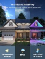 Govee Permanent Outdoor Lights 2, 100ft RGBIC Outdoor Lights with 16 Million Col... - Image 5