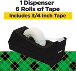 Scotch Magic Tape Desktop Dispenser, 6 Rolls of 3/4" x 1000" Each Plus 1 Desktop... - Image 3