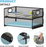 Marbrasse 2 Tier Paper Organizer Letter Tray, Mesh File Organizer with Handle, P... - Image 3