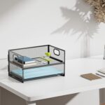 Marbrasse 2 Tier Paper Organizer Letter Tray, Mesh File Organizer with Handle, P... - Image 7
