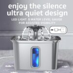 Veken Innovation Award Winner Stainless Steel Cat Water Fountain, 108oz/3.2L Aut... - Image 6