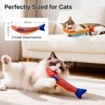 Potaroma Cat Toys Saury Fish, 3 Pack, Catnip Crinkle Sound, Soft and Durable, In... - Image 6