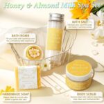 Spa Gifts for Women Bath Gift Set, Honey & Almond Milk Spa Gift Baskets Home Bat... - Image 6