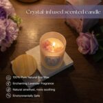 Candeldo Relaxing Birthday Gifts for Women: Purple Flower Candle Warmer Lamp wit... - Image 4