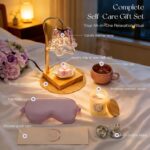 Candeldo Relaxing Birthday Gifts for Women: Purple Flower Candle Warmer Lamp wit... - Image 6