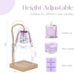 Candeldo Relaxing Birthday Gifts for Women: Purple Flower Candle Warmer Lamp wit... - Image 8