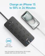 Anker Power Strip with 2100J Surge Protector, Outlet Extender, 5ft Extension Cor... - Image 8