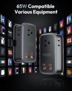 NTONPOWER GAN Ultra 65W USB Fast Charging Station, 7 in 1 Travel Power Strip wit... - Image 6