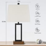 Lolikit Table Lamp for Bedroom Set of 2 with 2 USB Ports and AC Power Outlet, 23... - Image 6