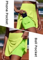PINSPARK Womens Tennis Skirt Pleated Athletic Skorts with Pockets Shorts High Wa... - Image 3