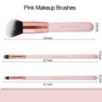 Real Perfection Makeup Brush Set 16 Pcs with 1 Eyebrow Razor Premium Synthetic F... - Image 7