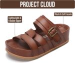 Project Cloud Platform Sandals Women – Strappy Wedges with Comfortable Plush & S... - Image 3
