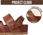 Project Cloud Platform Sandals Women – Strappy Wedges with Comfortable Plush & S... - Image 4