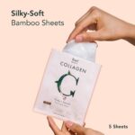 Rael Face Mask Skin Care, Collagen Face Masks - Bamboo Facial Sheet Mask, Korean... - Image 3