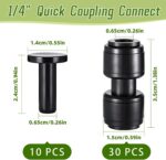 30 PCS Quick Connect 1/4" Drip Irrigation Coupling Fitting,Push-to-Connect Strai... - Image 3