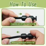 30 PCS Quick Connect 1/4" Drip Irrigation Coupling Fitting,Push-to-Connect Strai... - Image 4