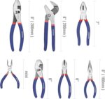 7-piece WORKPRO Pliers Set with Groove Joint, Long Nose, Slip Joint, Linesman, a... - Image 3
