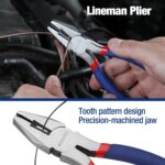 7-piece WORKPRO Pliers Set with Groove Joint, Long Nose, Slip Joint, Linesman, a... - Image 6