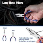 7-piece WORKPRO Pliers Set with Groove Joint, Long Nose, Slip Joint, Linesman, a... - Image 7