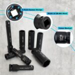1/2" 29PCS Impact Socket Set, Upgrade CR-MO 6 Point Socket Set,SAE (3/8"-1") & M... - Image 6