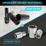 1/2" 29PCS Impact Socket Set, Upgrade CR-MO 6 Point Socket Set,SAE (3/8"-1") & M... - Image 8