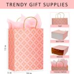 12 Pack 13" Large Kraft Paper Gift Bags Assortment with Tissue Paper & Handles, ... - Image 3