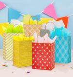 12 Pack 13" Large Kraft Paper Gift Bags Assortment with Tissue Paper & Handles, ... - Image 7