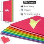 Colored Copy&Print Paper 8.5X11 Inches,180 Sheets 9 Colors Rainbow A4 Printer Pa... - Image 5