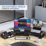 gianotter Dual Monitor Stand Riser, Desk Organizer With Drawer and 2 Pen Holders... - Image 6