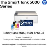 HP Smart Tank 5101 Wireless All-in-One Refillable Printer, Scanner, Copier with ... - Image 8