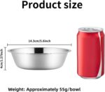 Tifanso 6PCS Stainless Steel Cat Bowls Dishes, 5.6” Metal Shallow Wide Whisker F... - Image 3