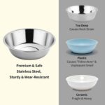 Tifanso 6PCS Stainless Steel Cat Bowls Dishes, 5.6” Metal Shallow Wide Whisker F... - Image 4
