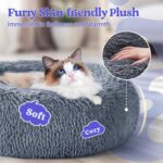 rabbitgoo Cat Beds for Indoor Cats, 20 inches Cat Bed Machine Washable, Fluffy R... - Image 3