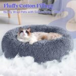 rabbitgoo Cat Beds for Indoor Cats, 20 inches Cat Bed Machine Washable, Fluffy R... - Image 4