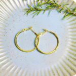 ToHeart Gold Hoop Earrings for Women Gold Plated Twist Hoop Earrings - Image 5