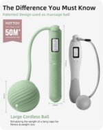 YOTTOY Skipping Ropes for Adults -Cordless Counter Jump Rope with Large Cordless... - Image 3