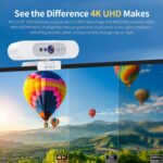 TOALLIN 4K UHD Webcam for PC, Windows Hello Compatible Web Camera, Facial Recogn... - Image 3