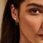 Risamil 14K Gold Plated/Silver Earrings for Women Trendy, Dainty Bow Earrings fo... - Image 9
