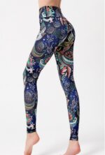 Women Yoga Pants High Waist Printed Compression Workout Leggings Tummy Control A... - Image 4