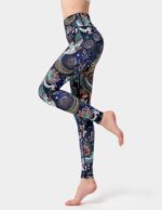 Women Yoga Pants High Waist Printed Compression Workout Leggings Tummy Control A... - Image 5
