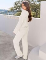 MEROKEETY Women's Fall Lounge Sets 2026 Fashion 2 Piece Outfits Sweater Pajama S... - Image 3